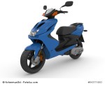 Modern blue scooter
